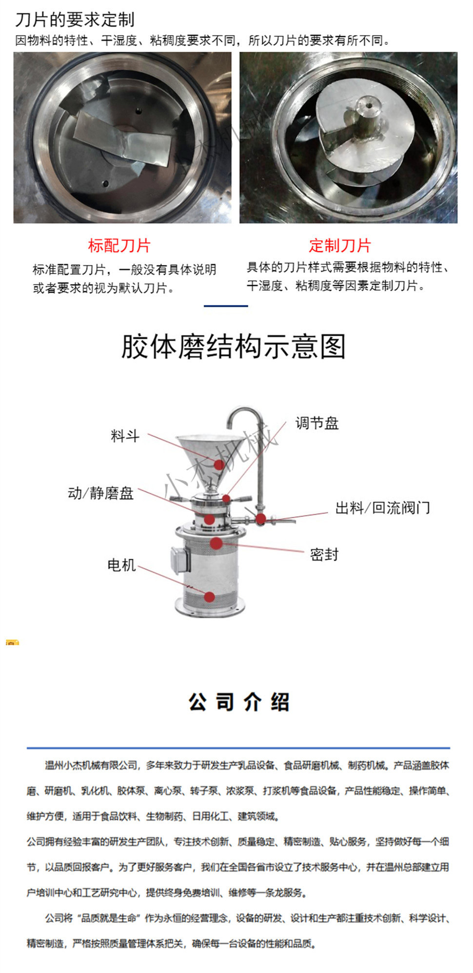 半钢JM120卧式胶体磨 卫生食品级研磨机(图5)